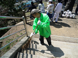 新倉浅間公園清掃01