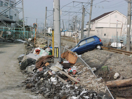 宮城県東松島市　石巻港周辺のこれまでの被害状況作業04