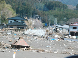 岩手県陸前高田市内の被害状況作業08